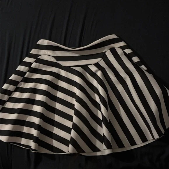 Zara Monochrome Striped Skirt - Picture 1 of 3